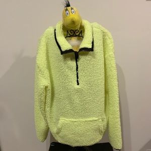 No boundaries cozy fleece half zip pullover